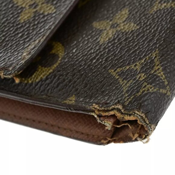 LOUIS VUITTON Logo 4 Set Long Wallet Monogram Damier Azur Epi Taiga - Picture 10 of 13